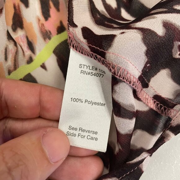 Cabi Womens Sheer Button Up Top Animal Print Size Small - Picture 9 of 9
